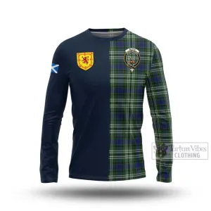 Blyth Tartan Long Sleeve T-Shirt Alba with Scottish Lion Royal Arm Half Style