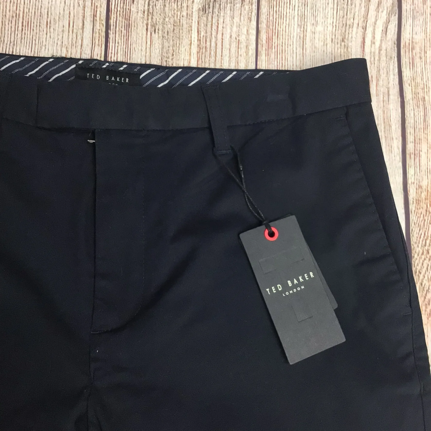 BNWT Ted Baker Dark Navy Blue Ted Genay Slim Chino Trousers Size 30S