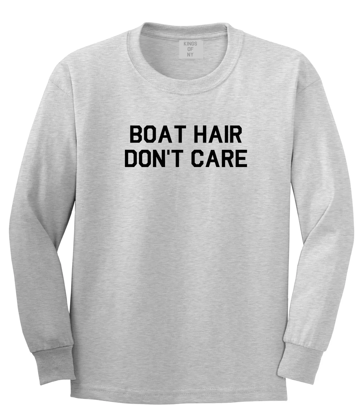 Boat Hair Dont Care Mens Long Sleeve T-Shirt