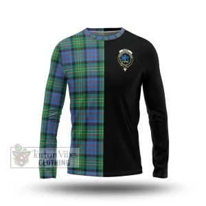 Bowie Ancient Tartan Long Sleeve T-Shirt with Family Crest and Half Of Me Style