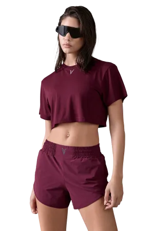 BOXY T-SHIRT - Burgundy