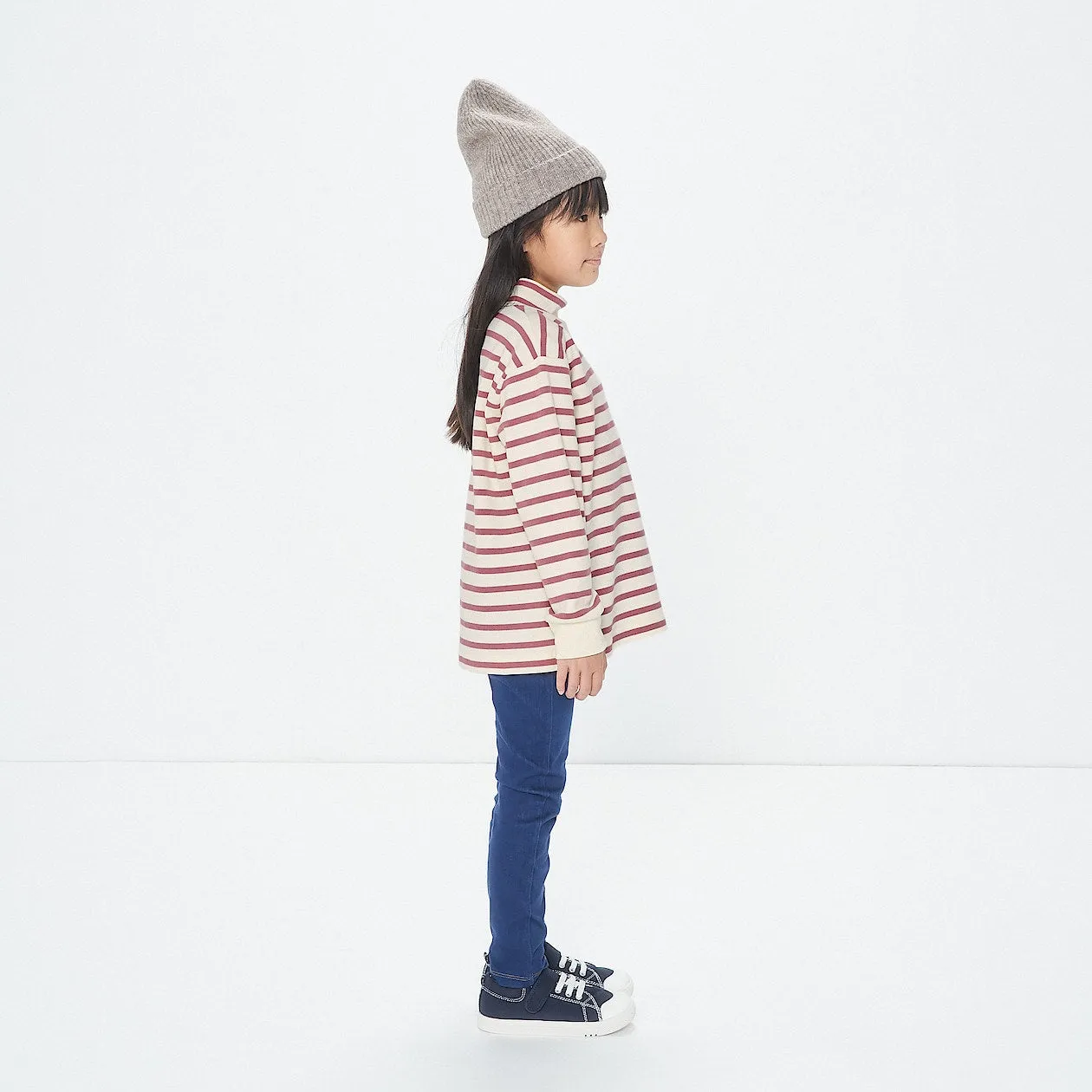 Brushed Interlock Mockneck Long Sleeve T-Shirt (5-14Y)