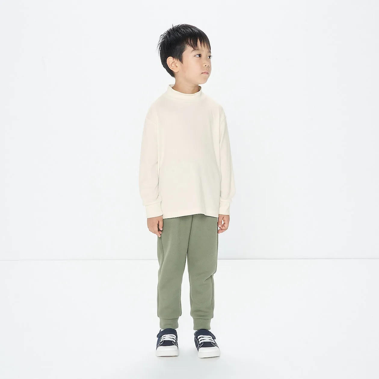 Brushed Interlock Mockneck Long Sleeve T-Shirt (5-14Y)