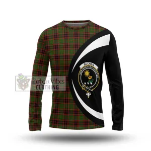 Buchan Tartan Long Sleeve T-Shirt with Family Crest Circle Style