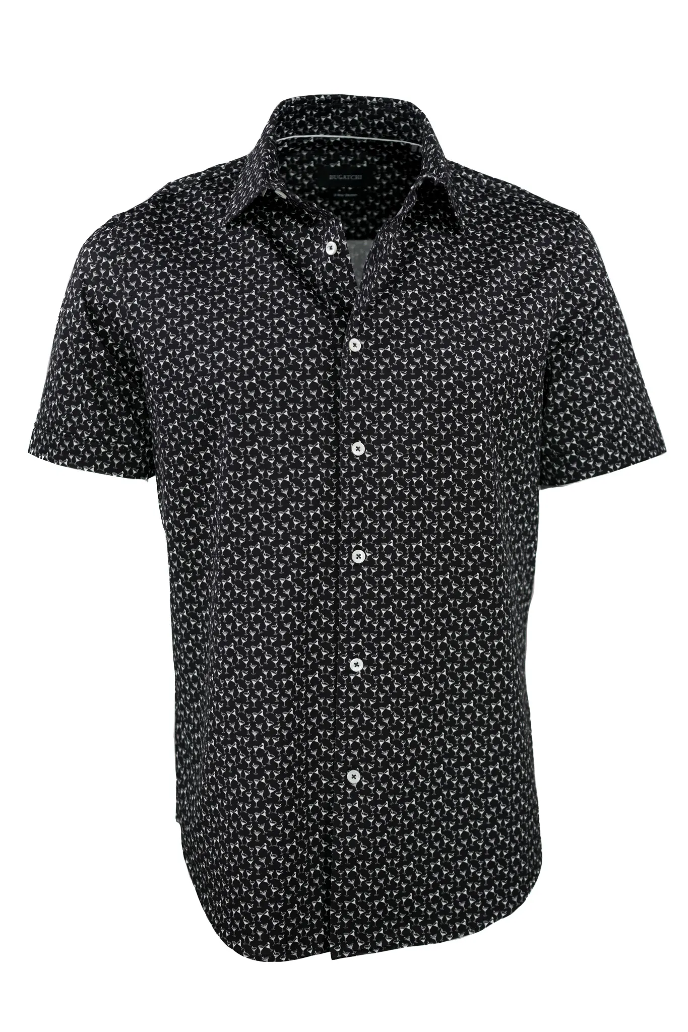 Bugatchi Glass Print Short Sleeve Shirt