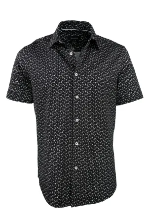 Bugatchi Glass Print Short Sleeve Shirt