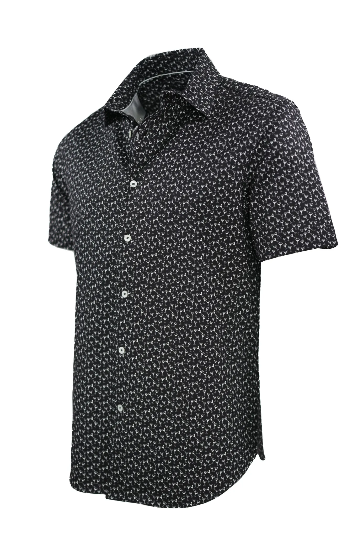 Bugatchi Glass Print Short Sleeve Shirt