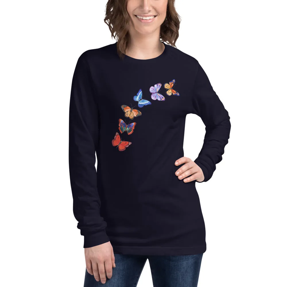 Butterflies in Flight Long Sleeve Tee