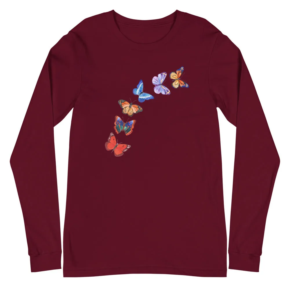 Butterflies in Flight Long Sleeve Tee