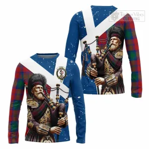 Byres (Byses) Tartan Long Sleeve T-Shirt with Family Crest Scottish Bagpiper Vibes