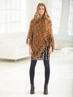 Cabled Rectangles Poncho (Knit)