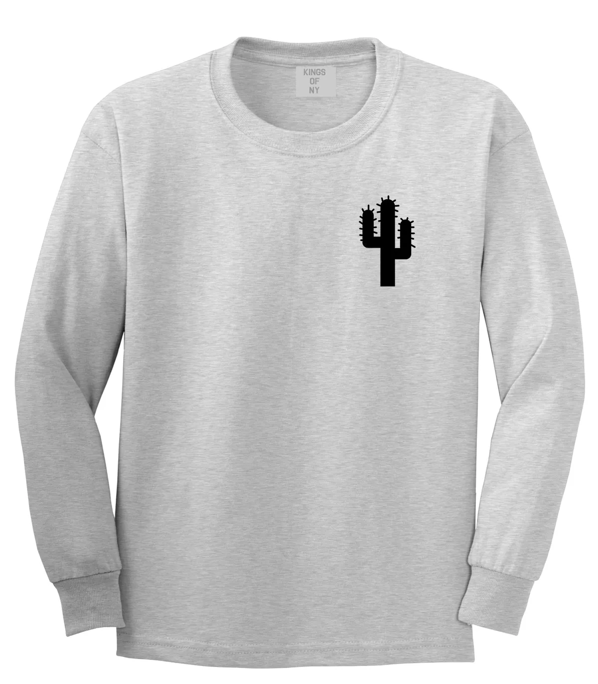 Cactus Logo Chest Mens Long Sleeve T-Shirt