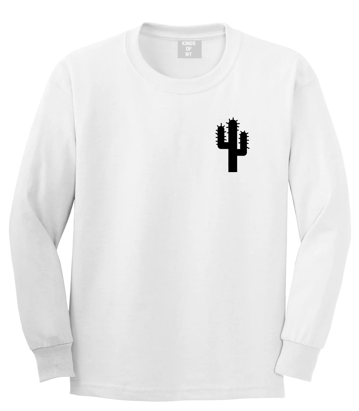 Cactus Logo Chest Mens Long Sleeve T-Shirt