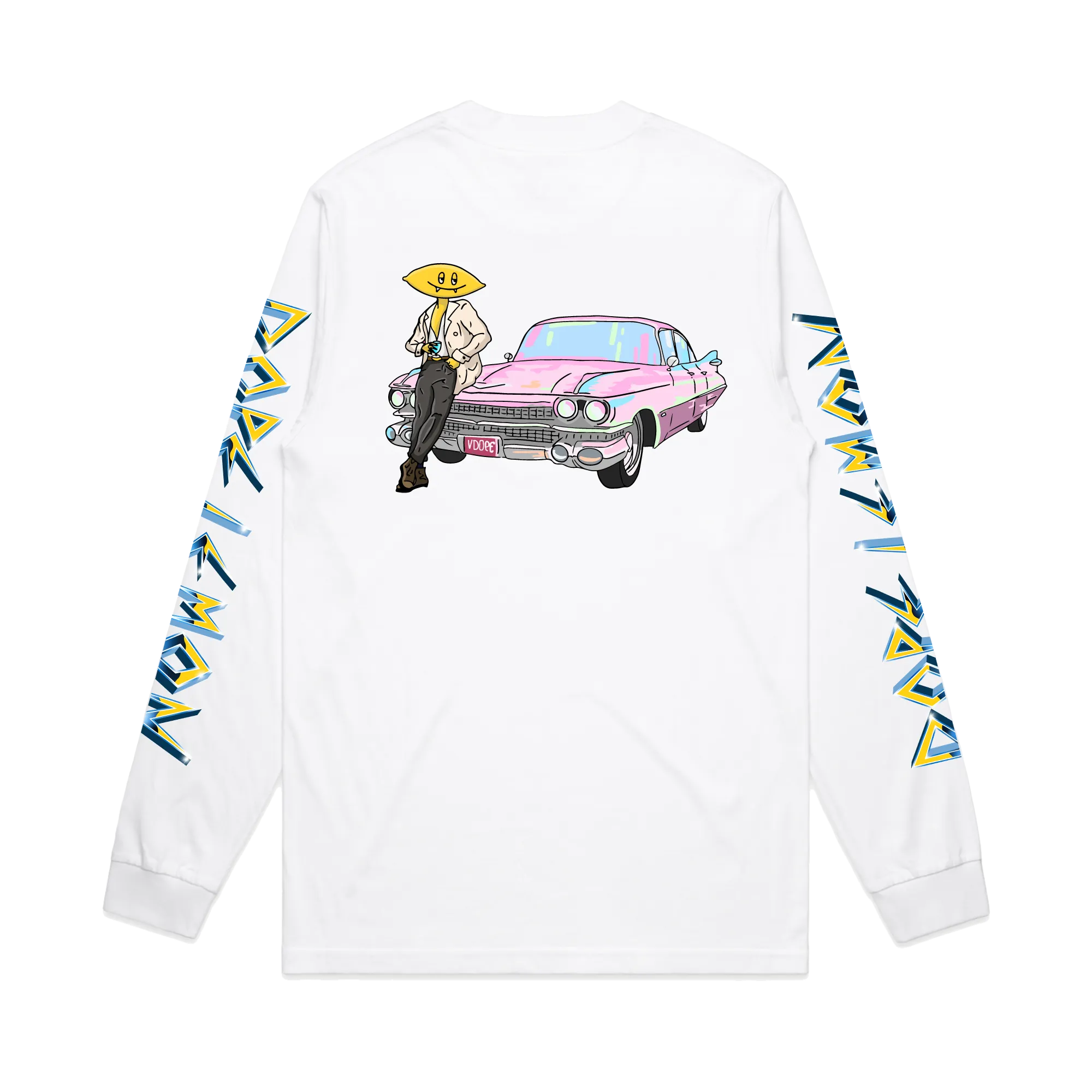 Cadillac Lemonhead / White Longsleeve T-shirt