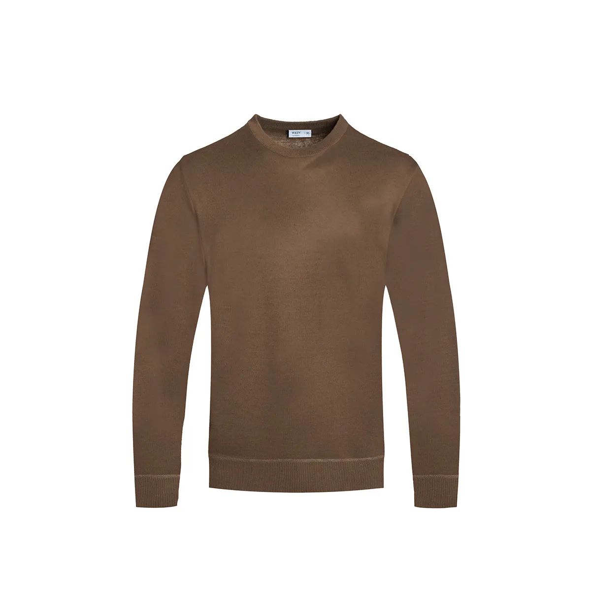 Camel Round Neck Knit Sweater