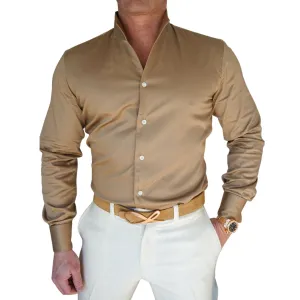 Camel Solopezzo Dress Shirt