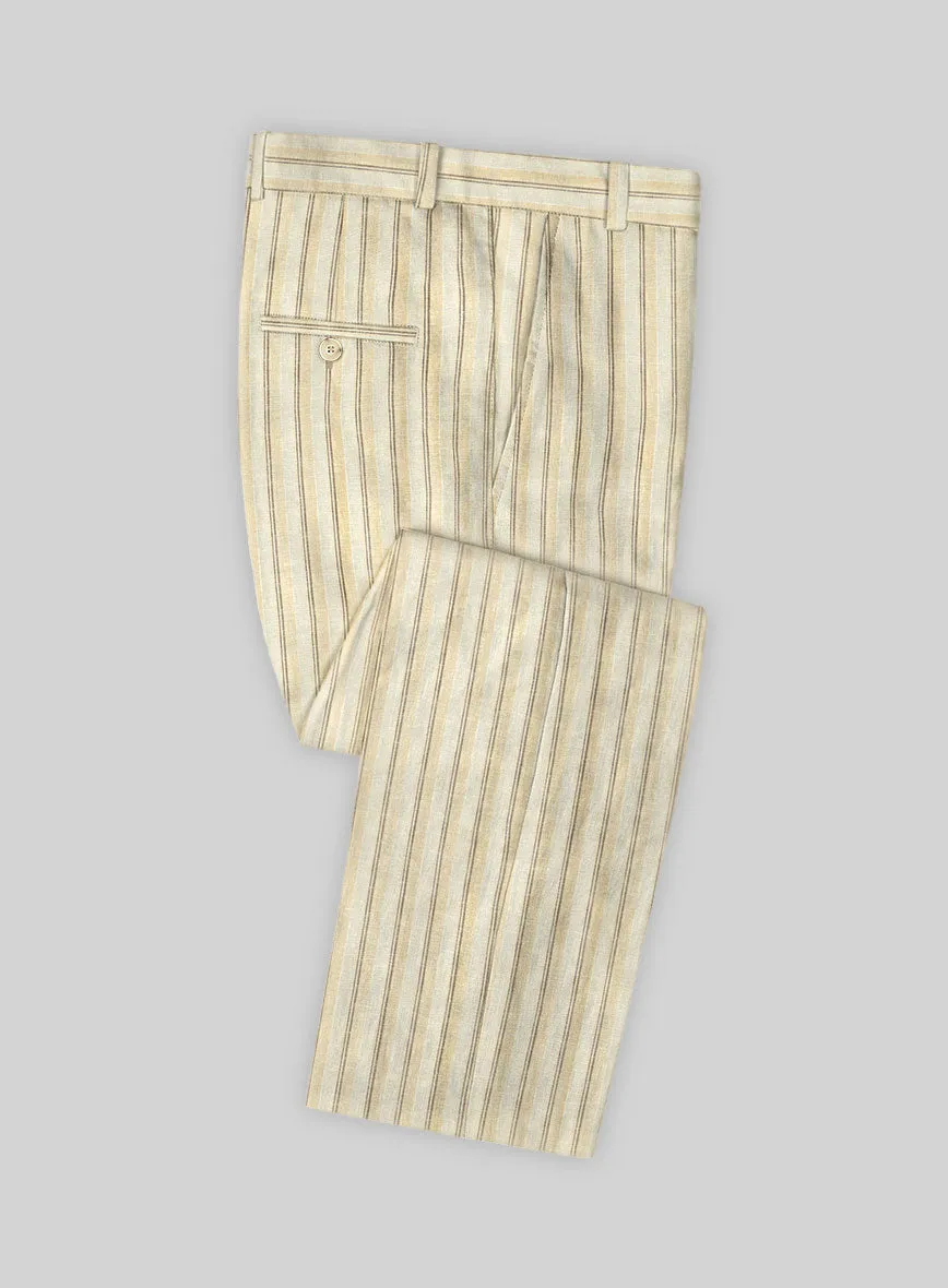 Campari Vama Stripe Linen Pants