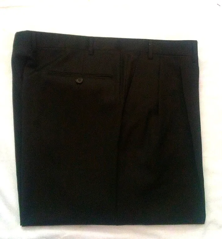 Canali Brown Gabardine Dress Trousers- size 38x31