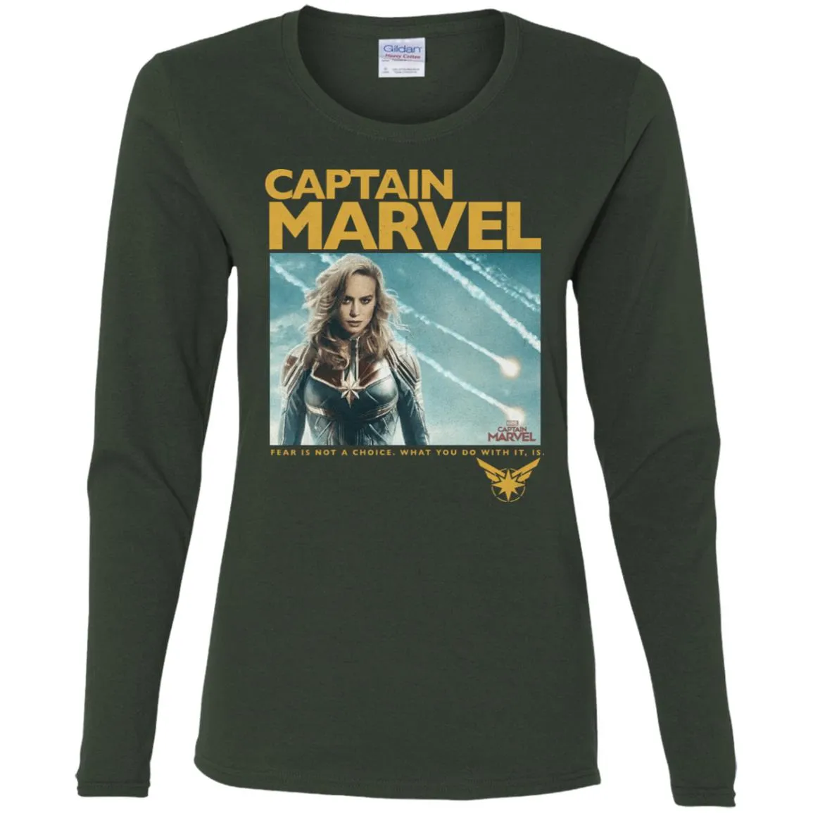 Captain Marvel Vintage Movie Poster Style Women Long Sleeve Shirt