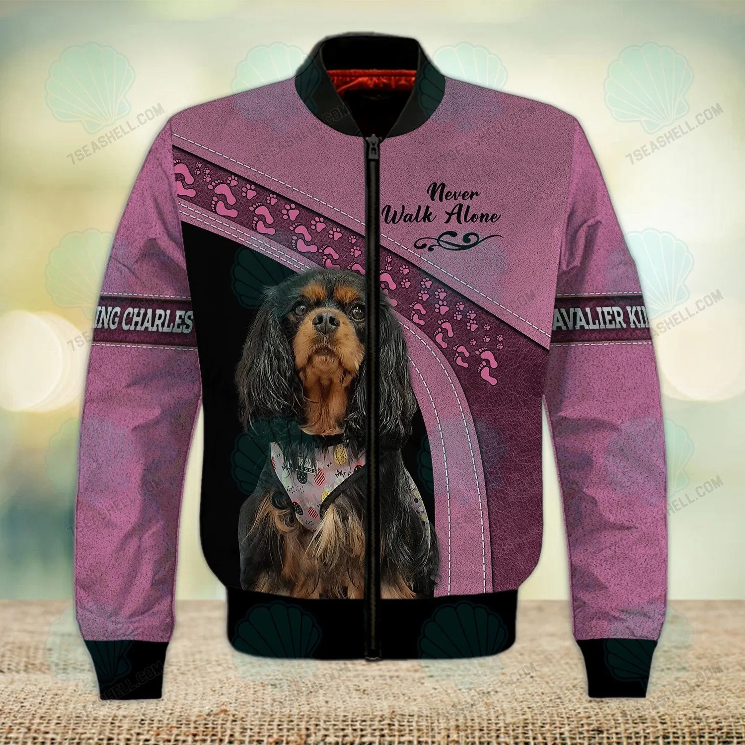 Cavalier King Charles Love Pink Version 3 Never Walk Alone 3D Full Print Shirts, Christmas Shirt for Dog Lovers