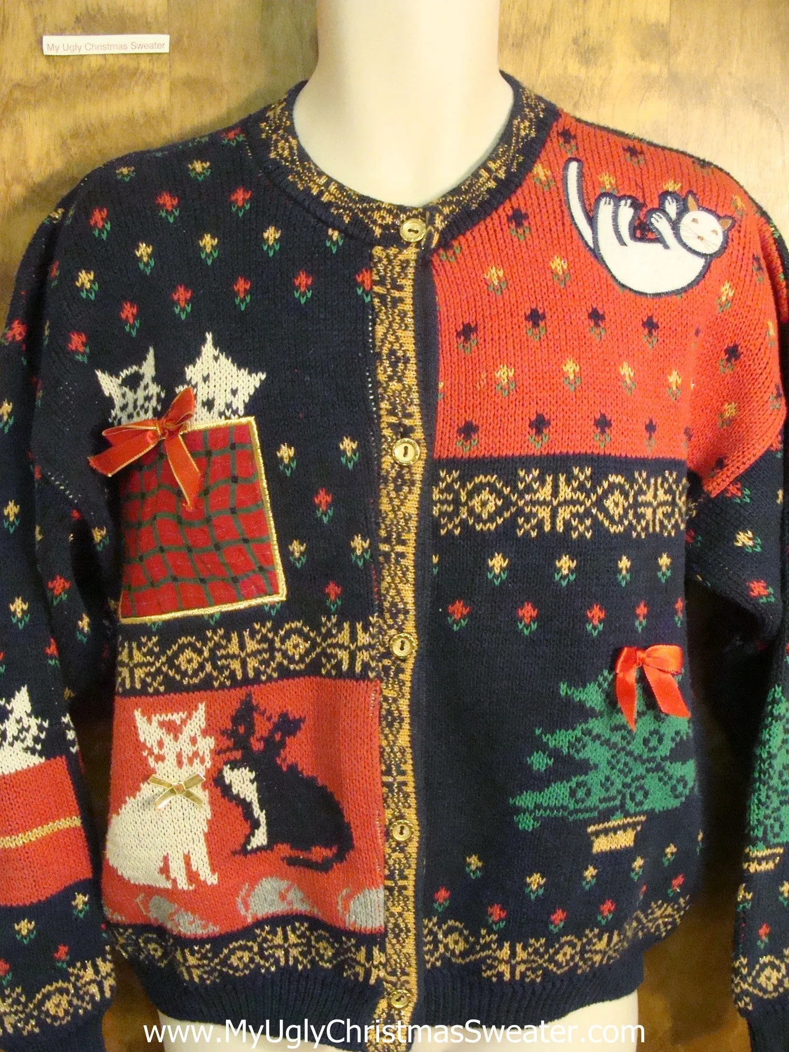 Christmas Cats Funny Ugly Sweater for a Christmas Party