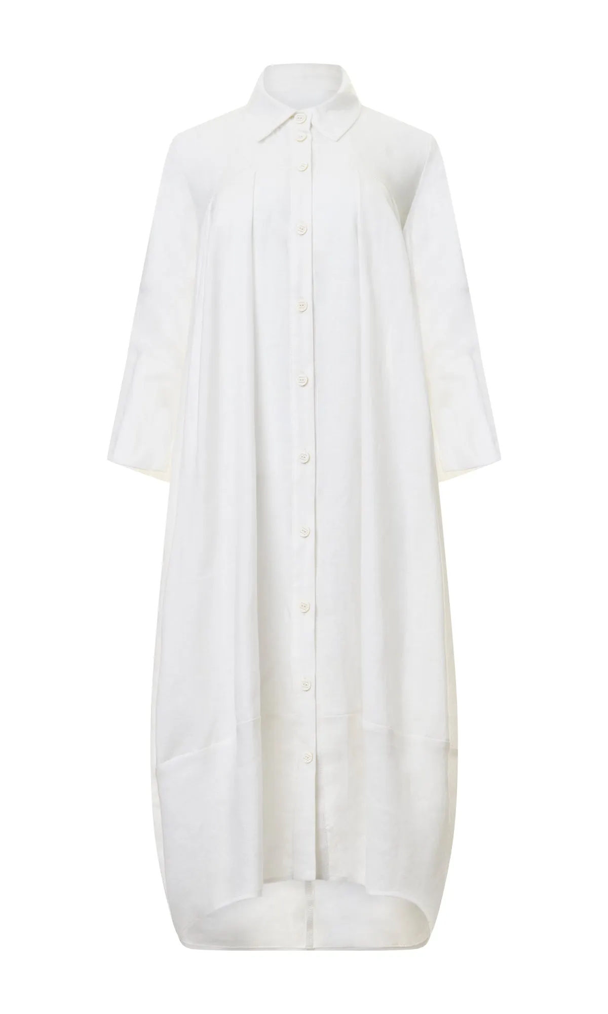 Cocoon Linen Shirt Dress