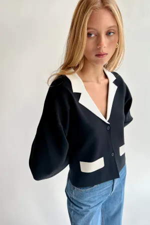 COLLARED CARDIGAN