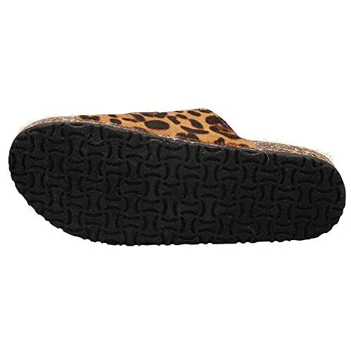 Corkys Women's Laid Back Fuzzy Slip On Sandal - Leopard 25-2006