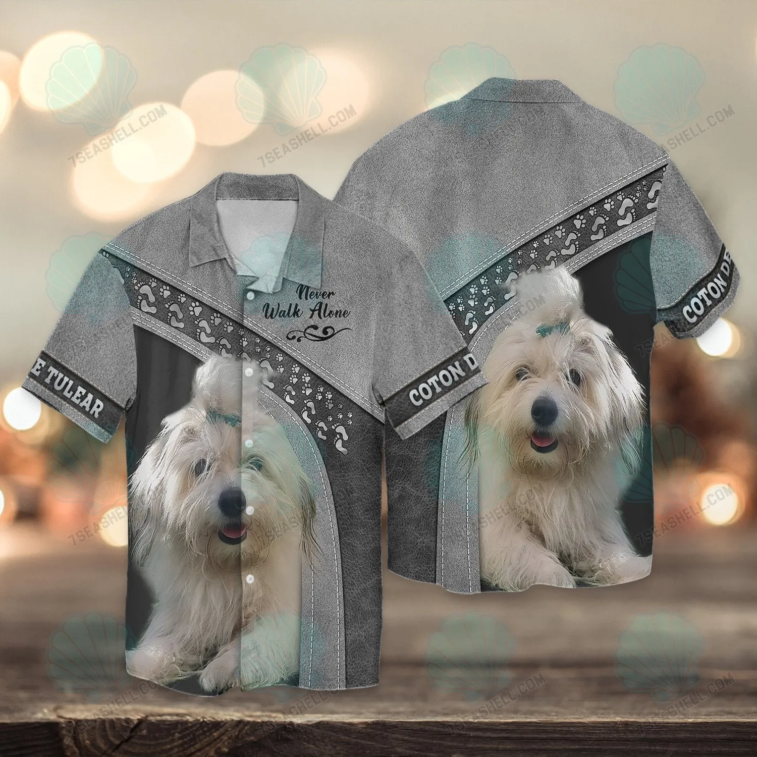 COTON DE TULEAR Love Never Walk Alone 3D Full Print Shirts, Christmas Dog Memorial Gifts for loss of Dog