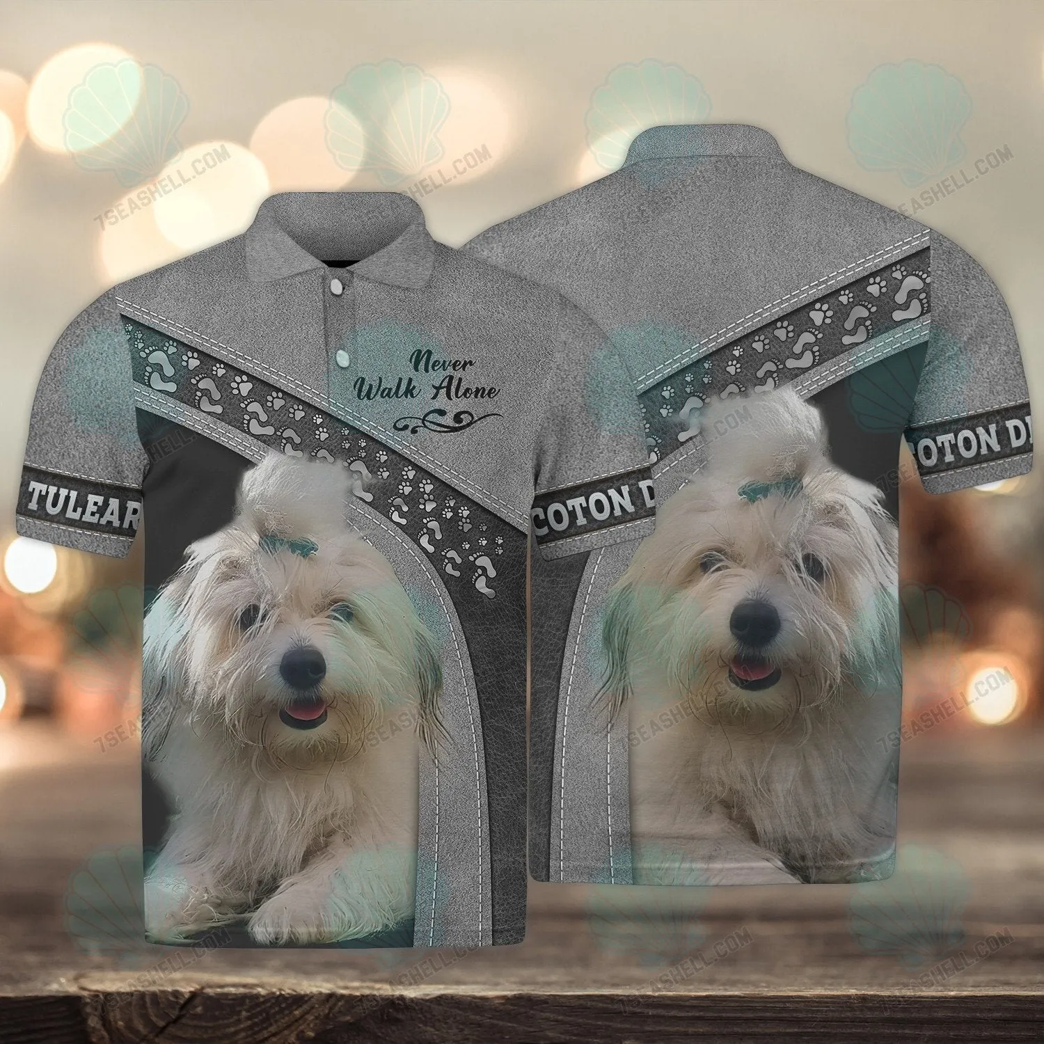 COTON DE TULEAR Love Never Walk Alone 3D Full Print Shirts, Christmas Dog Memorial Gifts for loss of Dog