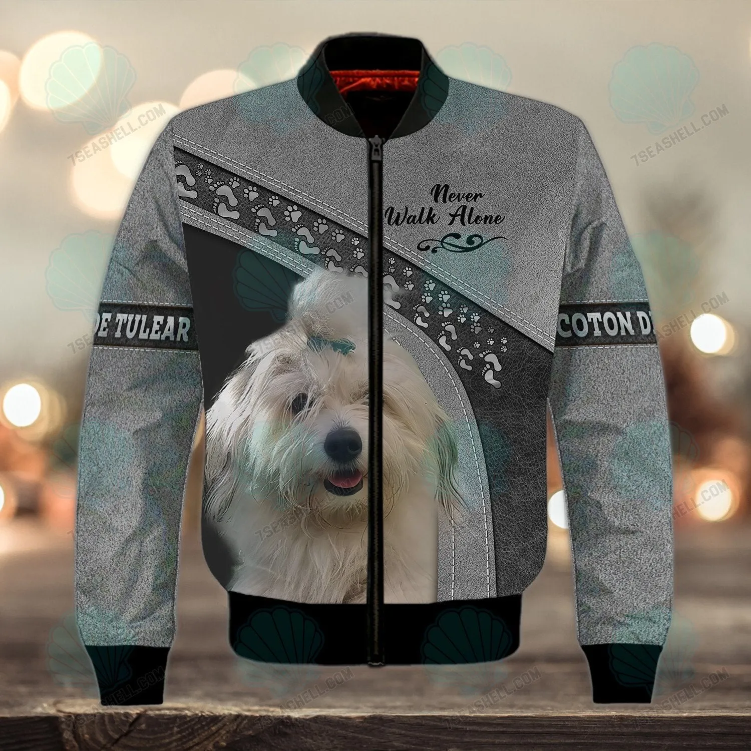 COTON DE TULEAR Love Never Walk Alone 3D Full Print Shirts, Christmas Dog Memorial Gifts for loss of Dog