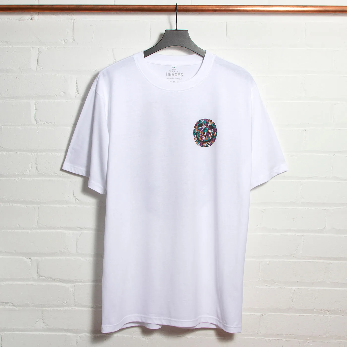 Crest Doodle Smiley - Tshirt - White