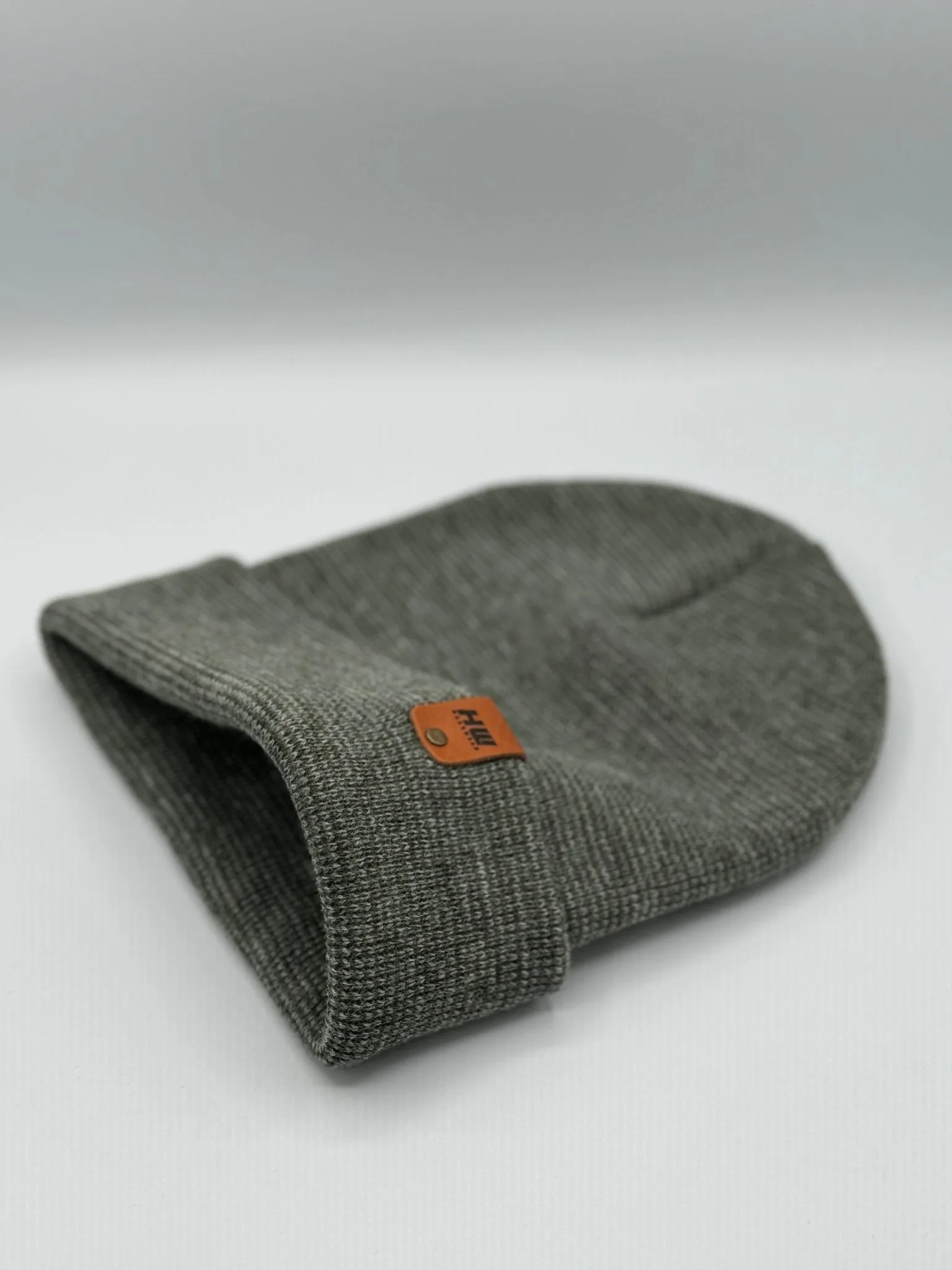 CTD403 HAAKWEAR Traditional Fusion Cuffed Beanie - Gray/Green, Made in USA