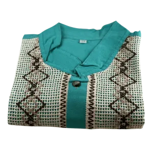 Cyan Guayabera Shirt