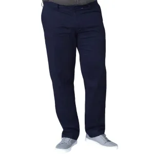 D555 Mens Bruno Big & Tall Kingsize Stretch Chino Trousers - Indigo