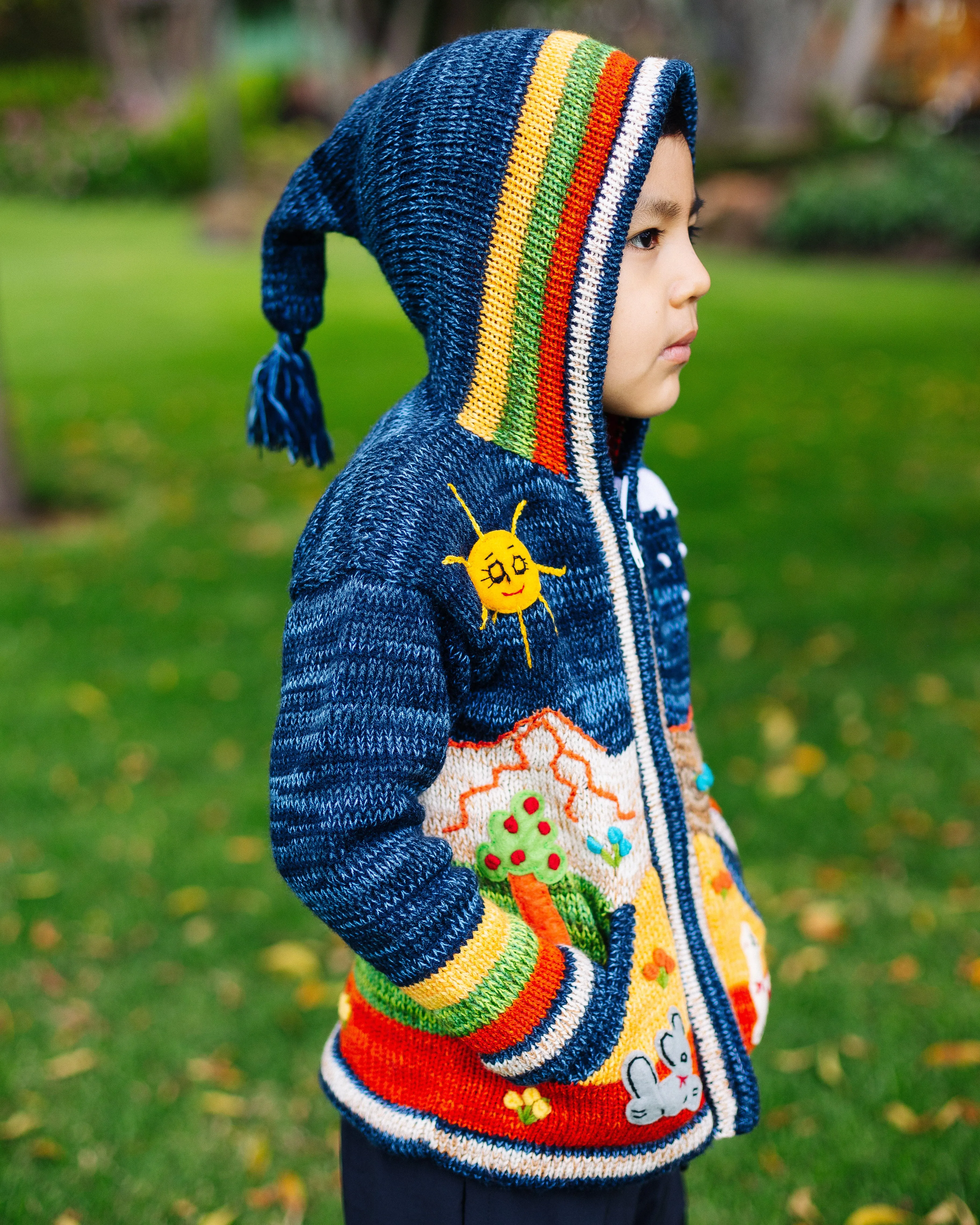 Dark Blue Organic Handcrafted Kid Sweater