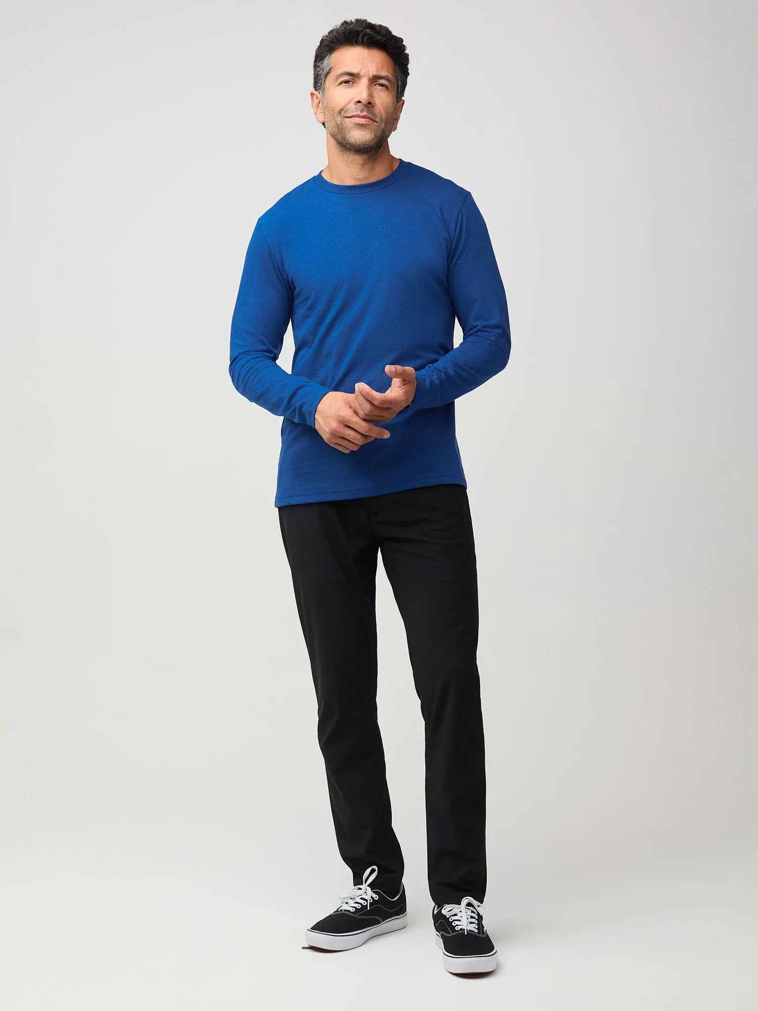 Dark Cobalt Long Sleeve Crew Neck