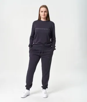 Dark grey bamboo track suit with logo