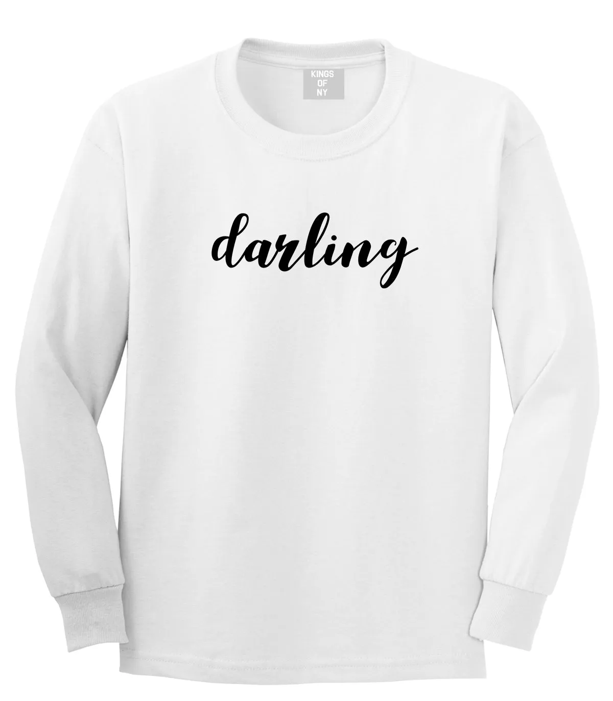 Darling Script Mens Long Sleeve T-Shirt