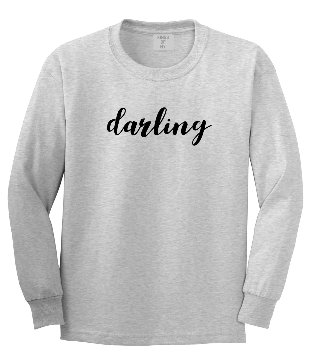 Darling Script Mens Long Sleeve T-Shirt