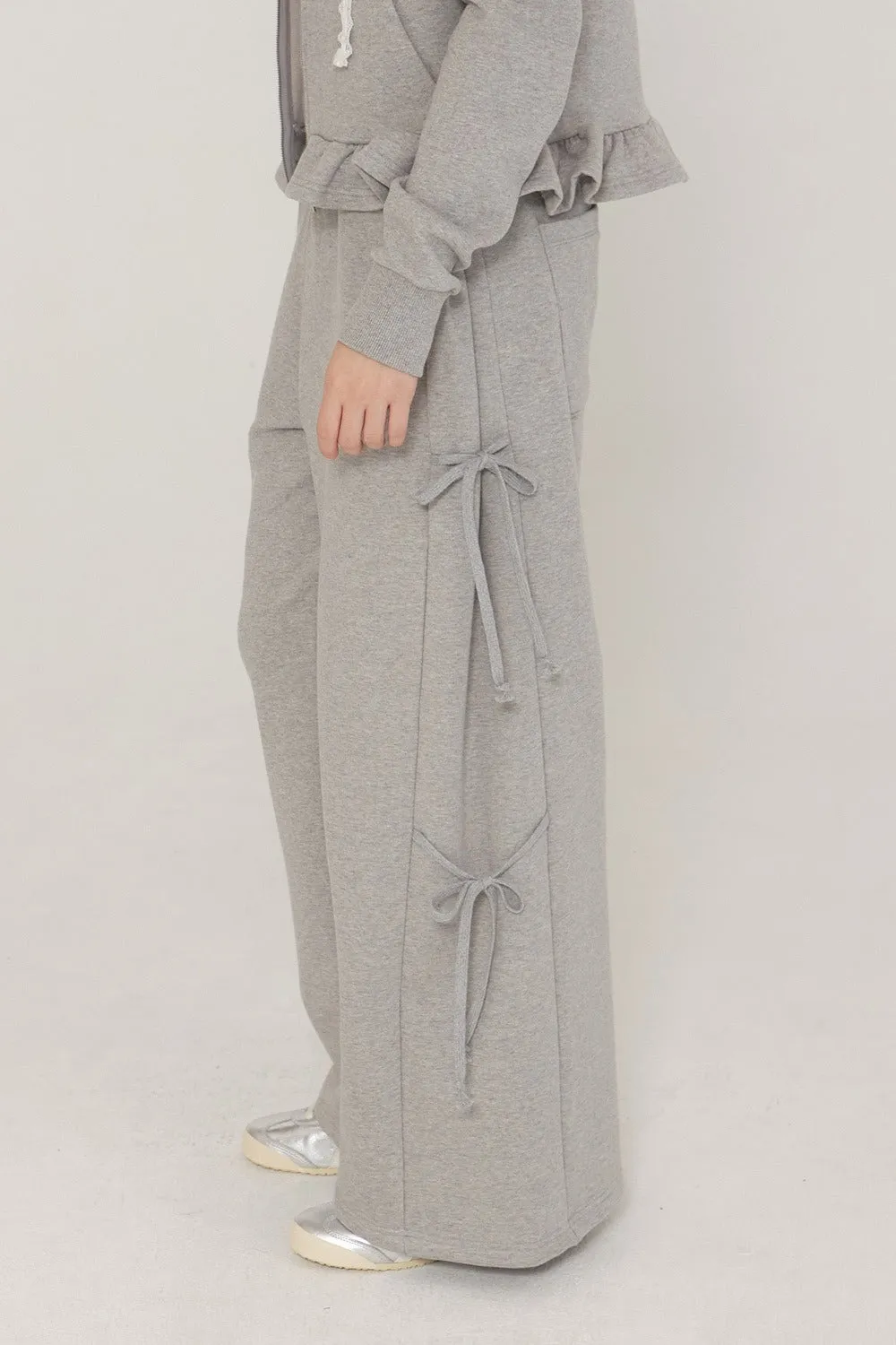 [DEARSTALKER] FW 24 RITA SIDE TIE SWEATPANTS - GREY