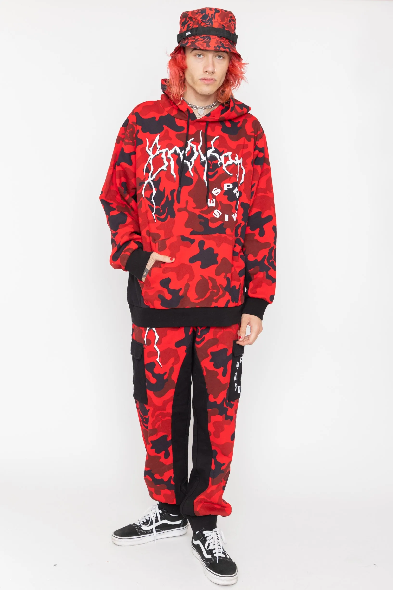 Demon Camo Hoodie - Red