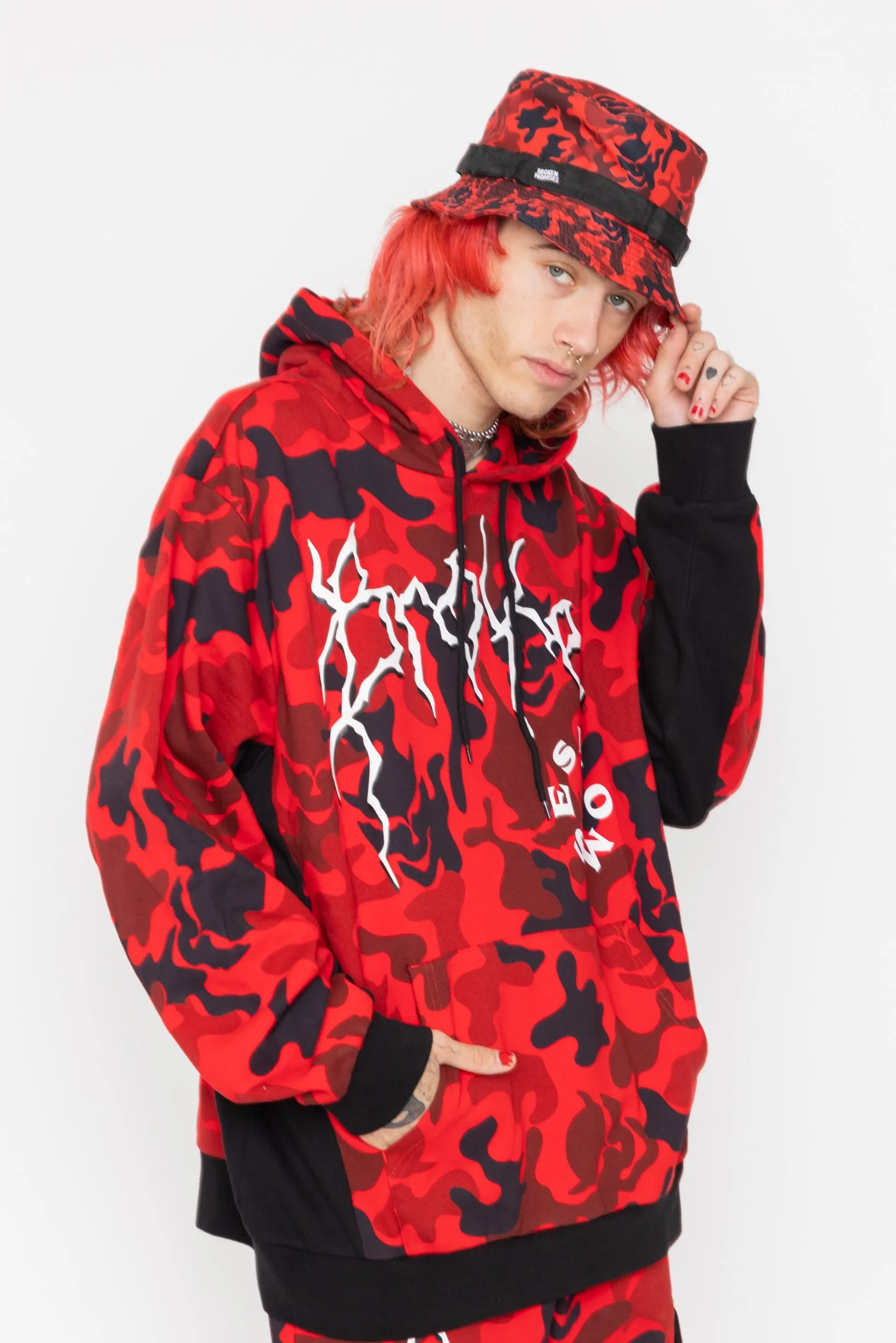 Demon Camo Hoodie - Red