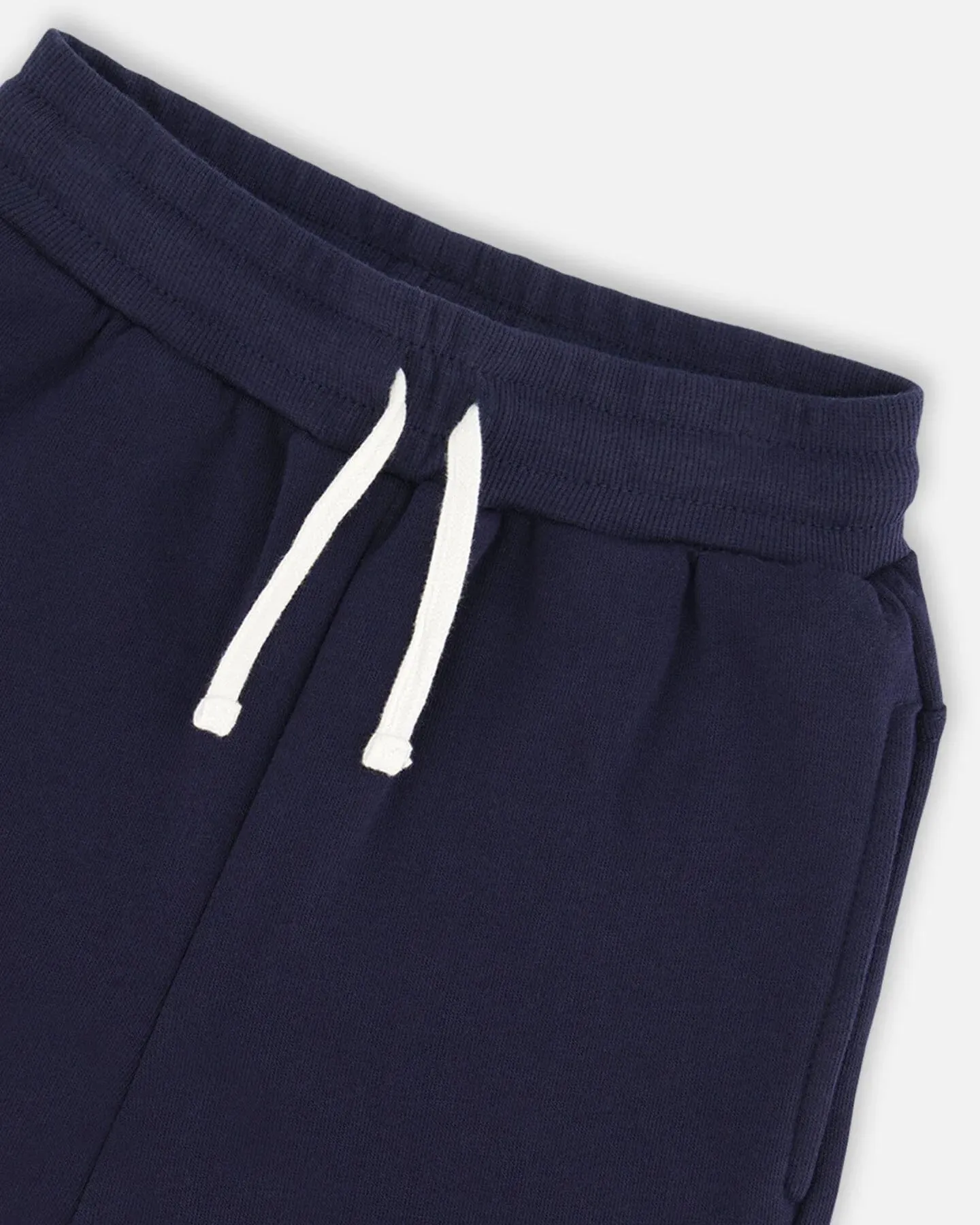 Deux Par Deux Fleece Sweatpants with Cargo Pockets - Navy