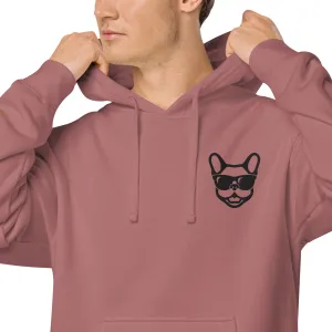 Dog Lovers Embroidered Design Unisex Pigment-Dyed Hoodie