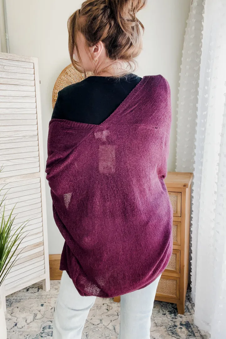 Dolman Open Cardigan