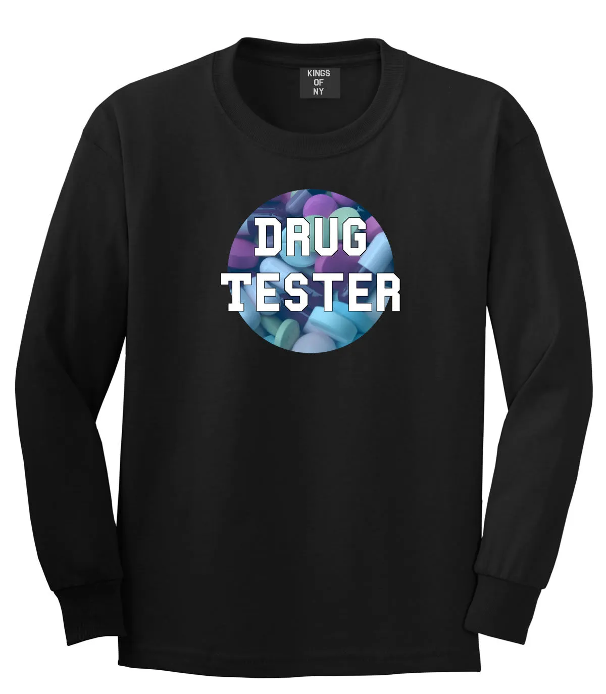 Drug Tester Pop Pills Long Sleeve Boys Kids T-Shirt