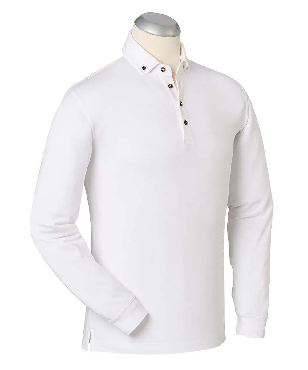 eFX Performance Cotton Solid Long Sleeve Polo Shirt