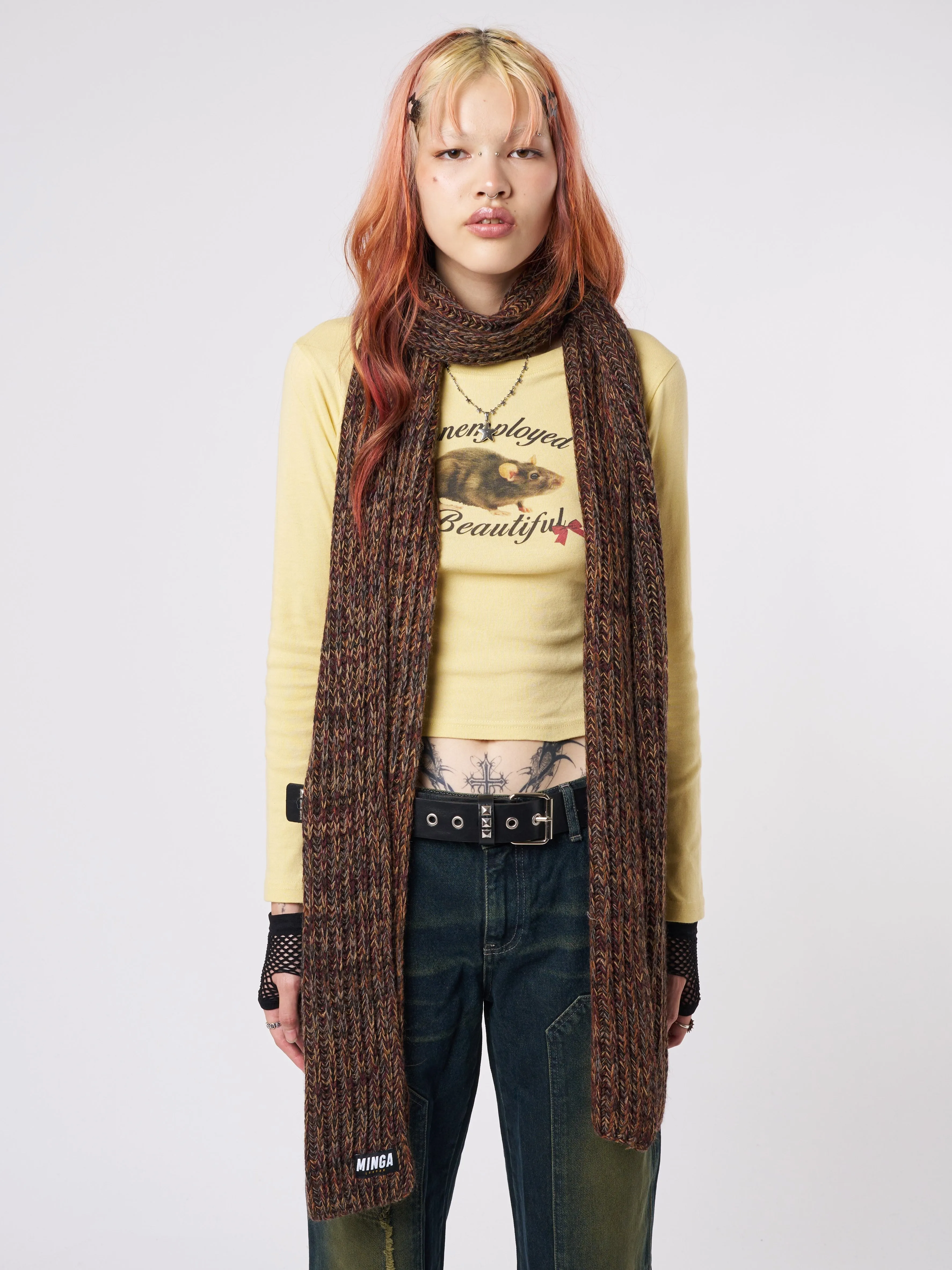 Emmie Multi Coloured Textured Scarf