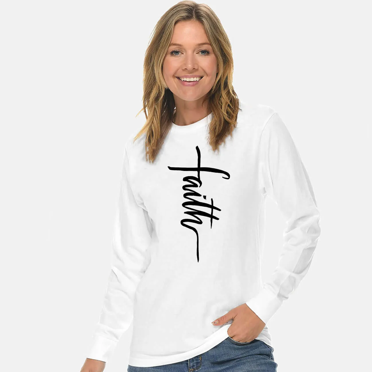 Faith Cross Long Sleeve T Shirt